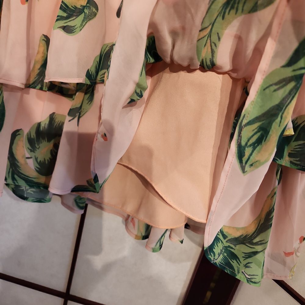 The Webster at Target Tropical Palm Tiered Frilly Skirt - Picture 3 of 8